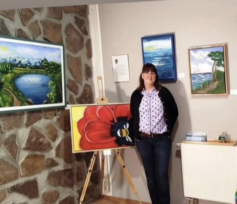 Betty Dienel in the Studio