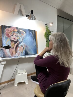 Nathalie Perler in the Studio