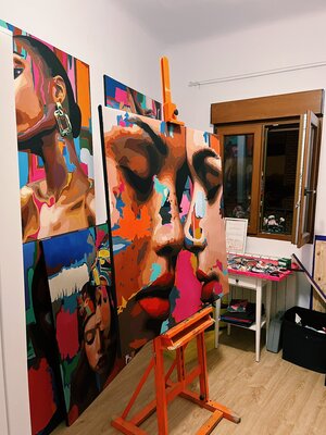 Nana Artamonova in the Studio