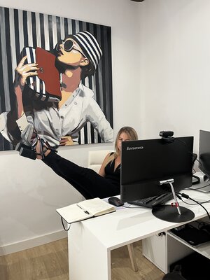 Nana Artamonova in the Studio
