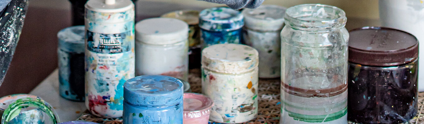 Suzanne Kubach in the Studio: paints!