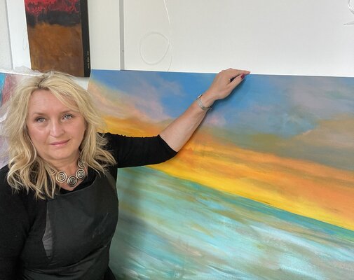 Marion Kotyba in the Studio