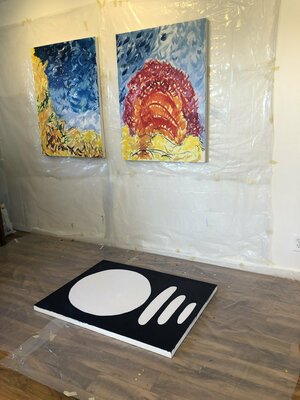 Kerry Campbell in the Studio: artworks in creation