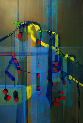 Ulla M. Neuhaus in the Studio: hanged up, - forever, Kunstwerk bei Art.Box Project Miami 2.0, Semifinalistin at Miami Art Week, Miami-Wynwood (USA)