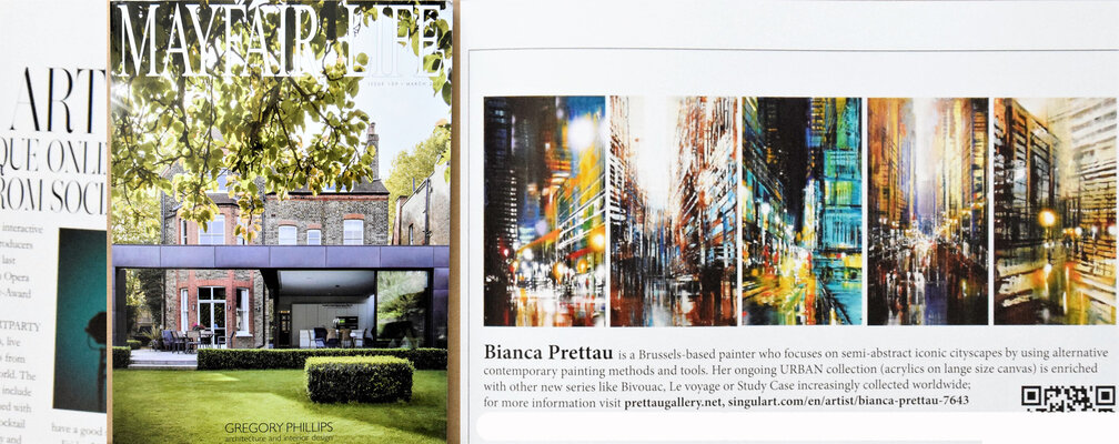 Bianca Prettau in the Studio: Bianca Prettau in "Mayfair Life" magazine