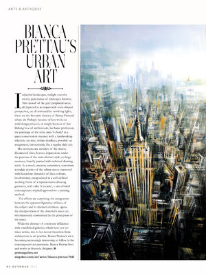 Bianca Prettau in the Studio: Bianca Prettau in "Art and Antiques" magazine, 2020