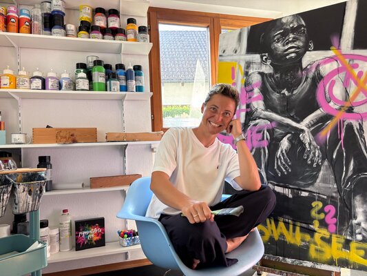Claudia Rohner in the Studio