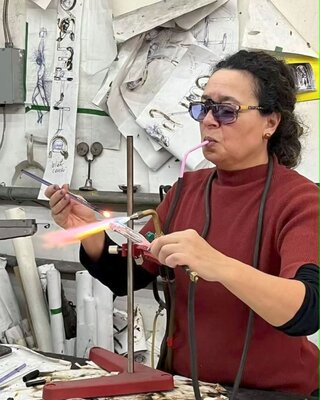 Asmae Laraqui in the Studio: Blowing glass in Montreal for my "Metamorphosis In Fusion" series