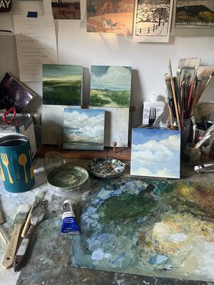 Caroline Adams in the Studio