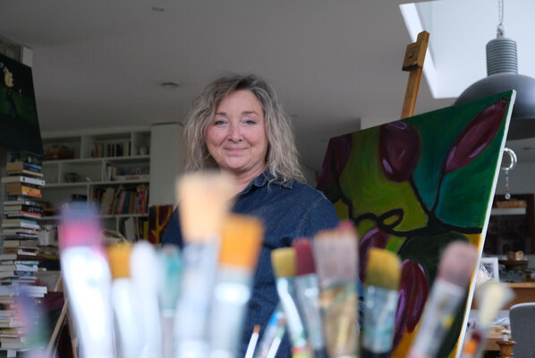 Eva Funk in the Studio