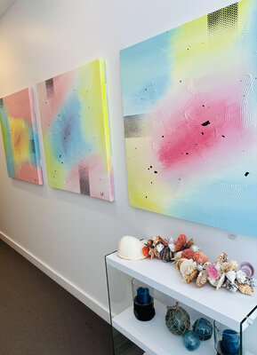 Rick Smith in the Studio: A view of my selected artworks in an installation