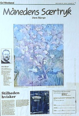 Joern Bjerge in the Studio: 'The special print of the month' showed in 7  journals of Denmark 7.-12-1991