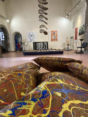 Valter Vari in the Studio: Panoramica di parte della mia area alla mostra tripersonale "+Energia Nuova" al Museo Civico di Marino (RM)