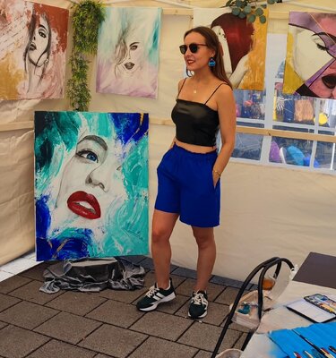 Christina Wanke in the Studio