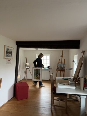 Annett Coumont in the Studio: Artist studio Annett Coumont at "Halfen Dombach 1" - Studio Room