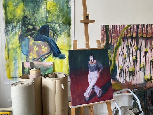 Stine Lindborg in the Studio