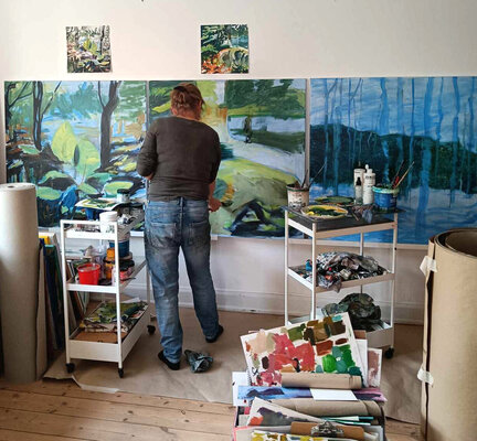 Stine Lindborg in the Studio