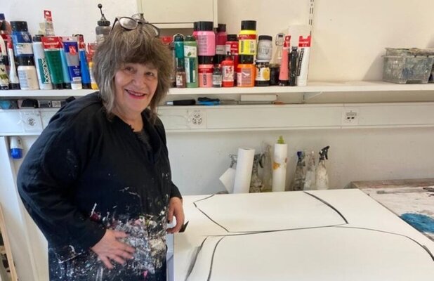 Ruth Bucher in the Studio
