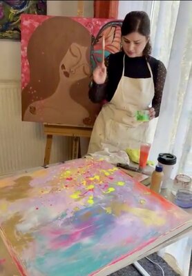 Qudsia Musrat Albaum in the Studio