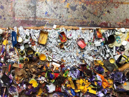 Charles Belle in the Studio: Atelier de Charles Belle, palette