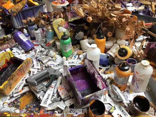 Charles Belle in the Studio: Atelier de Charles Belle, palette