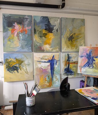 Margaret Lipsey in the Studio