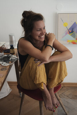 Silke Zernik in the Studio