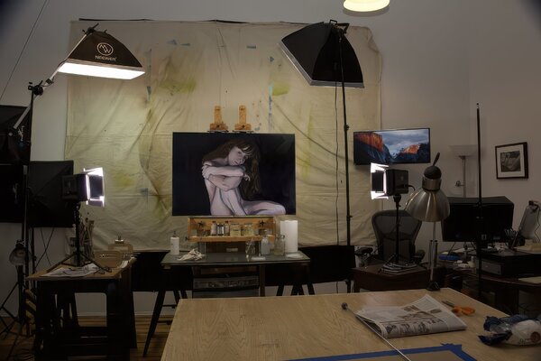 Mark LaRiviere in the Studio: My 700 sq. ft. studio is in a 100-year-old former shirt factory building in Port Chester, NY.