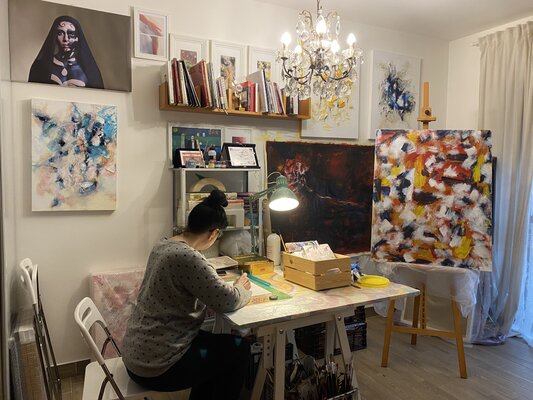 Monica Argentino in the Studio: Atelier , Roma