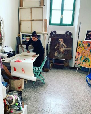 Monica Argentino in the Studio: Studio- Villaggio Globale Roma