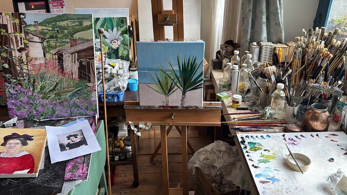Moorland Productions (Kenneth Hay / Seetha A) in the Studio: Interior of the Studio in Larroque, SW France, 2025