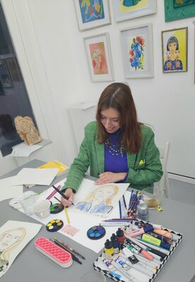 Anna Schwank in the Studio: Vernissage & Live Drawing Vienna