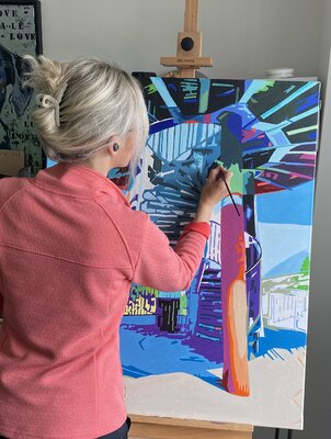 Nadine Giehl in the Studio