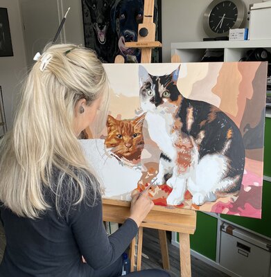 Nadine Giehl in the Studio