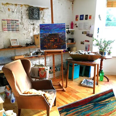 Francesca Howard in the Studio