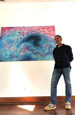 Luís Bastos in the Studio: Morning pic with "Ite et populate Mundum"