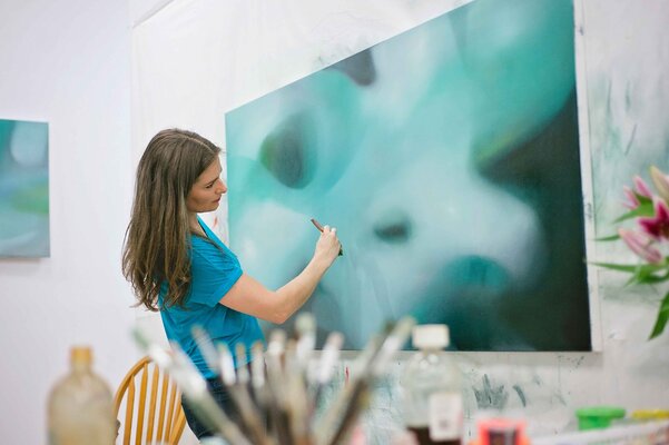 Nicola Newman in the Studio