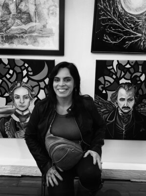 Evelyn Sutton in the Studio