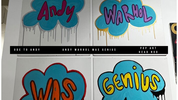 S. Bothé in the Studio: Warhol Pop Art Series 2019- by S.Bothé a head nod to the genius mind of Warhol. This idea came to past at the height of C19 where the most sane thing for S.Bothé to do was to reflect the times of cultural radiance with an artistic gentrification of p
