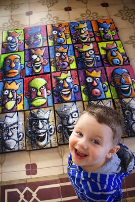 Kaza in the Studio: mon fils et mes Human Masks