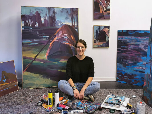 Michaela Schmid in the Studio: Blick in mein Atelier