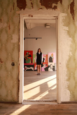 Justina Gve in the Studio
