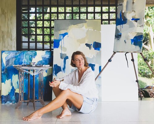 Ana Saut in the Studio: I am in my studio in Sri Lanka