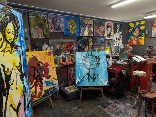Michele Fontana in the Studio