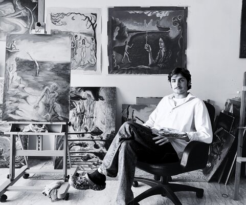 Gabriele Pietrantuono in the Studio