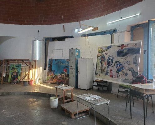 Miroslav de la Torre Kozorez in the Studio