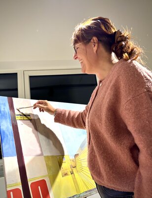 Eva Maria Kühberger in the Studio