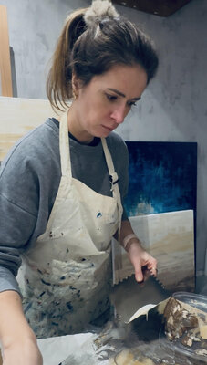 Margo Kirago in the Studio