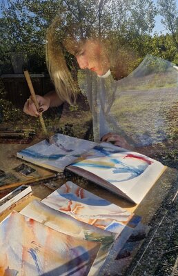 Joanna Koziej in the Studio: In the process of making watercolour paintings