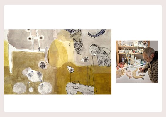 yves minssart in the Studio: Atelier et peinture